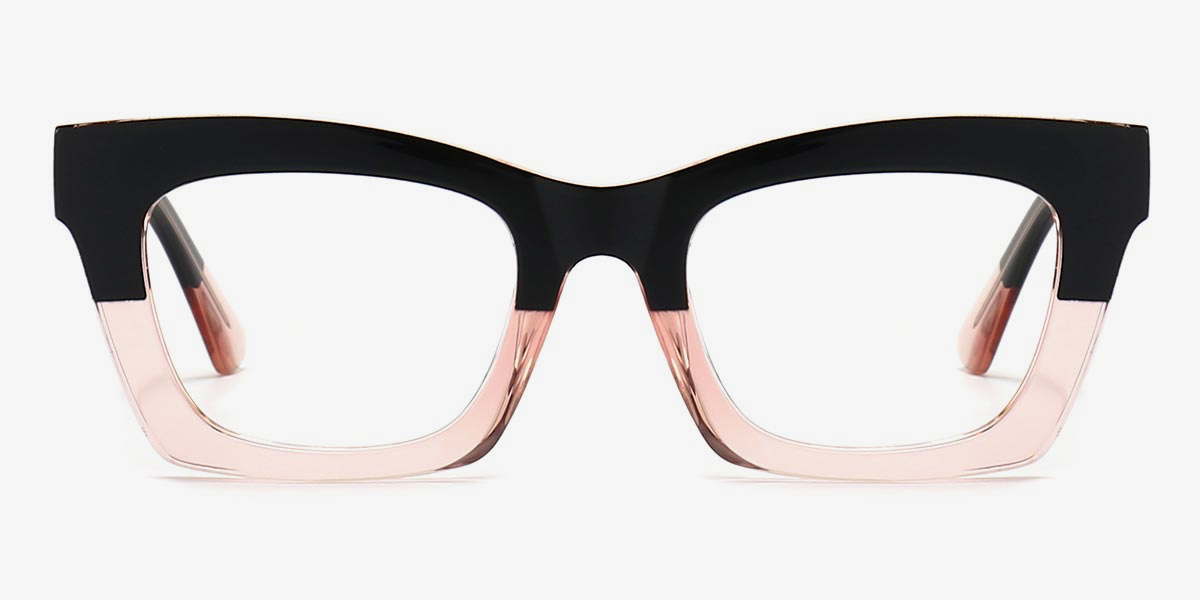 Negro Luz Rosa Laelia - Rectangle Glasses