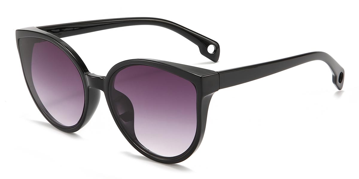 Black Gradual Grey Rae - Cat Eye Sunglasses