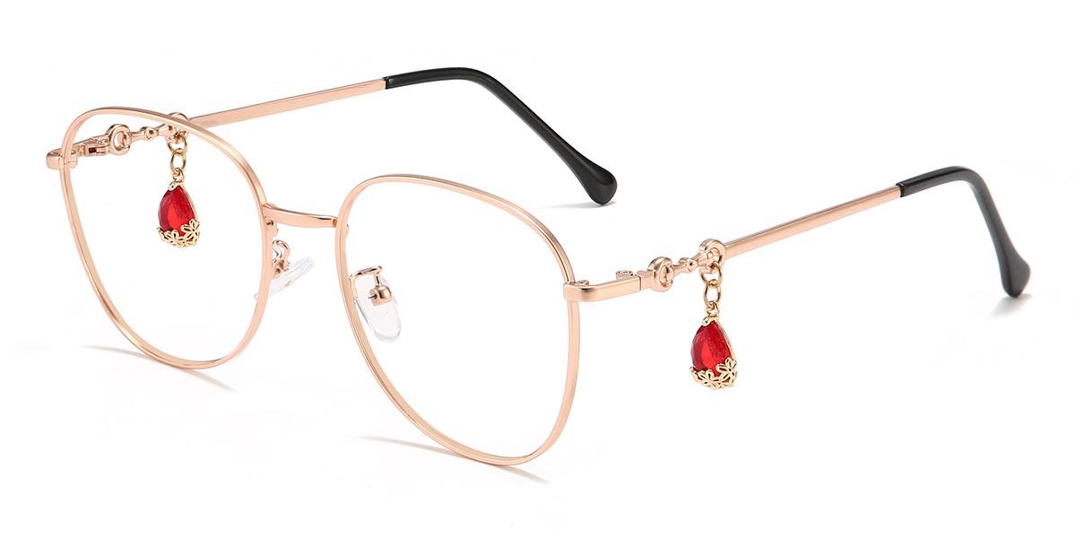 Rose Gold Myla - Oval Glasses