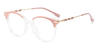 Pink Clear Talia - Round Glasses
