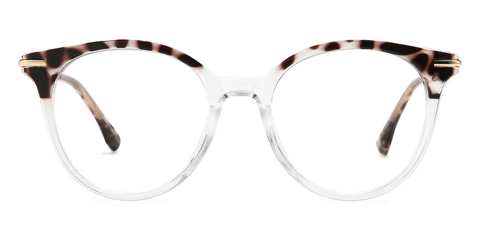 Grey Stripe Talia - Round Glasses