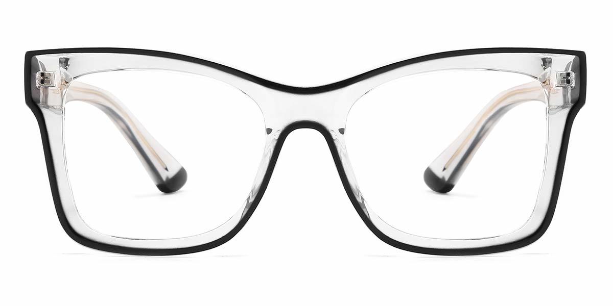 Black Clear Danielle - Square Glasses