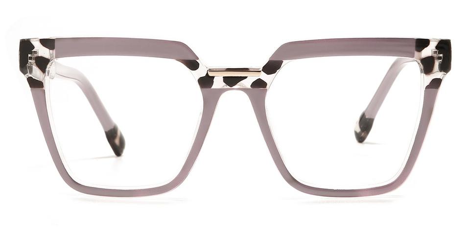 Purple Grey Grey Stripe Arthur - Square Glasses
