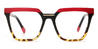 Red Black Tortoiseshell Arthur - Square Glasses