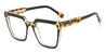Black Yellow Tortoiseshell Arthur - Square Glasses