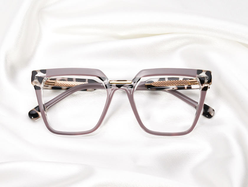 Arthur - Square Purple Glasses For Men & Women