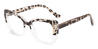 Grey Stripe Clear Juliette - Rectangle Glasses