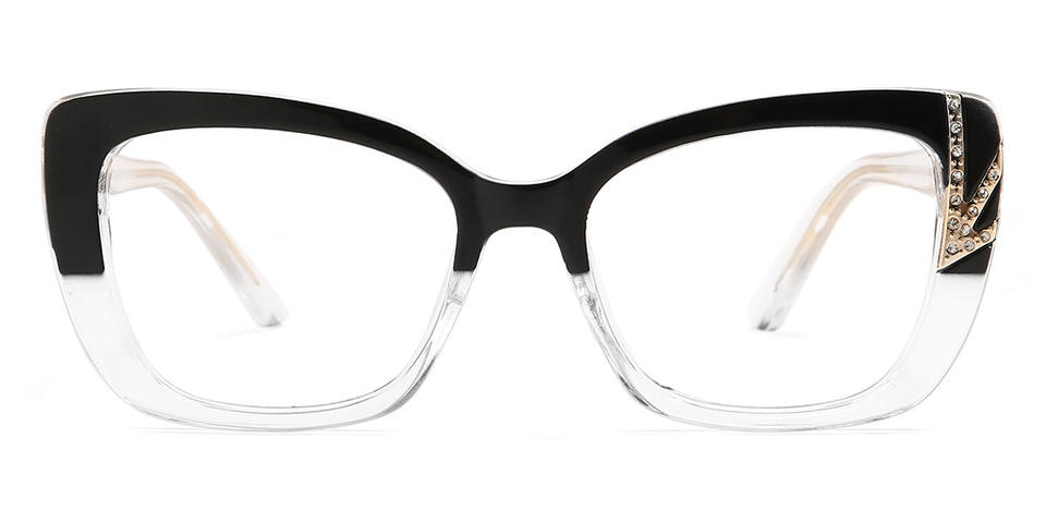 Black Clear Juliette - Rectangle Glasses