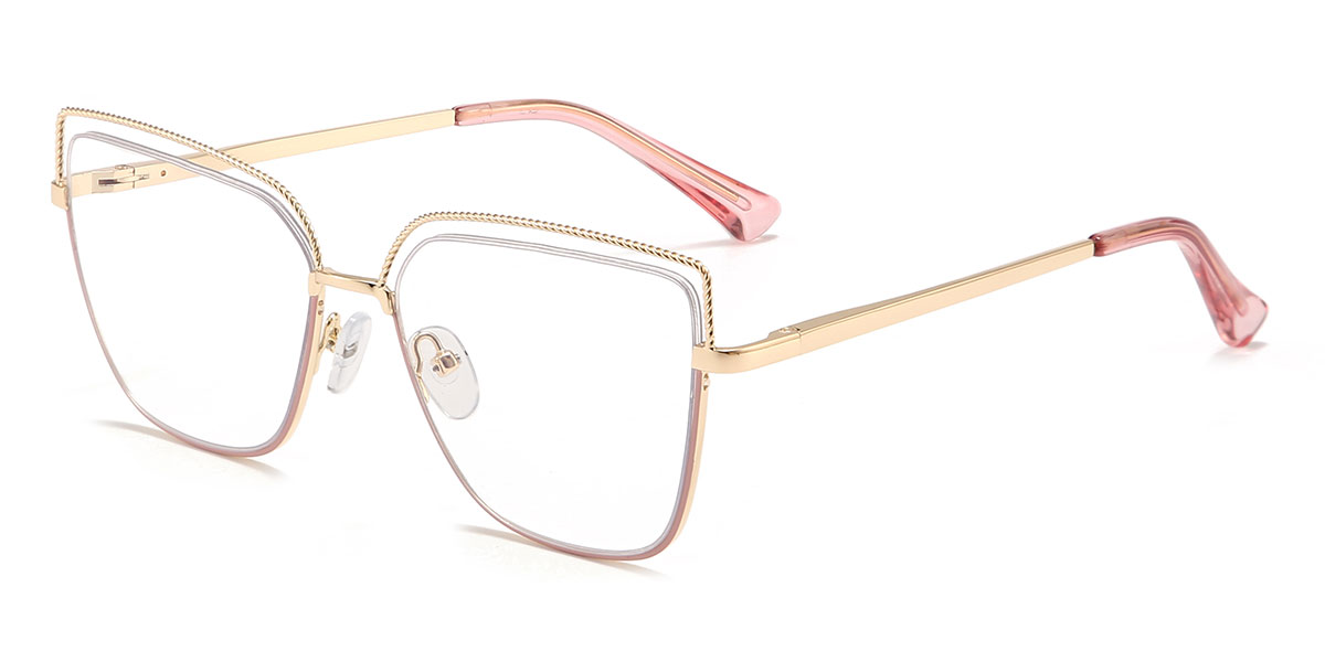 Gold Pink Katelyn - Cat Eye Glasses