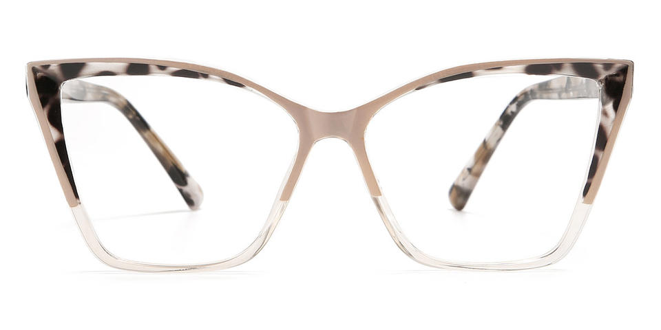 Nude Brown Spots Gabrielle - Cat Eye Glasses