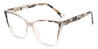 Nude Brown Spots Gabrielle - Cat Eye Glasses