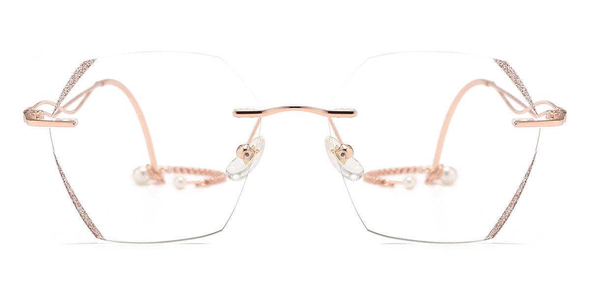 Rose Gold Natasha - Oval Glasses