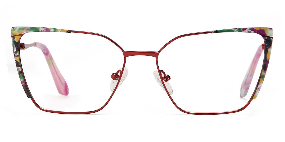 Red Green Flower Marina - Cat Eye Glasses