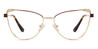 Gold Brown Kehlani - Cat Eye Glasses