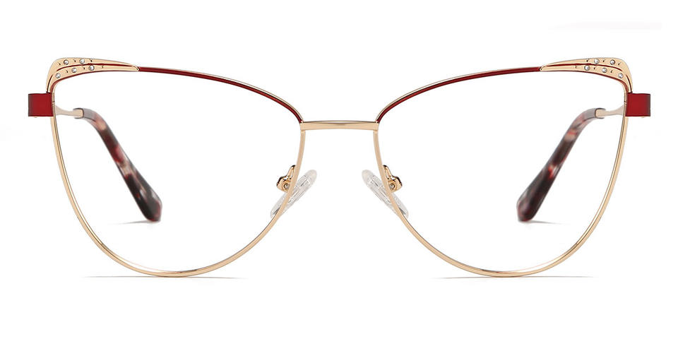 Gold Wine Kehlani - Cat Eye Glasses