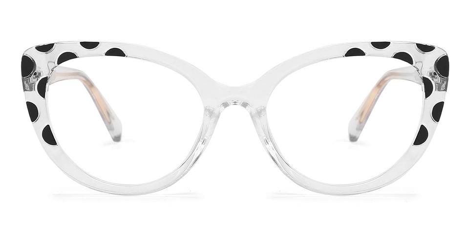 Clear Black Spots Nino - Cat Eye Glasses