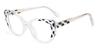 Clear Black Spots Nino - Cat Eye Glasses