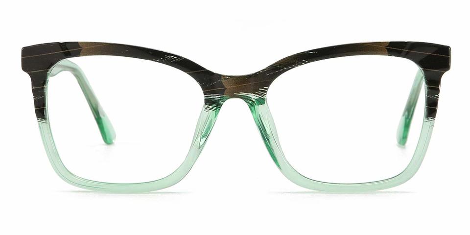 Chocolate Light green Nolan - Square Glasses