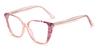 Pink Floral Xavier - Cat Eye Glasses