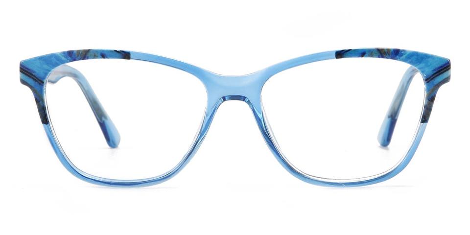 Blue Blue Stripes Garrett - Rectangle Glasses