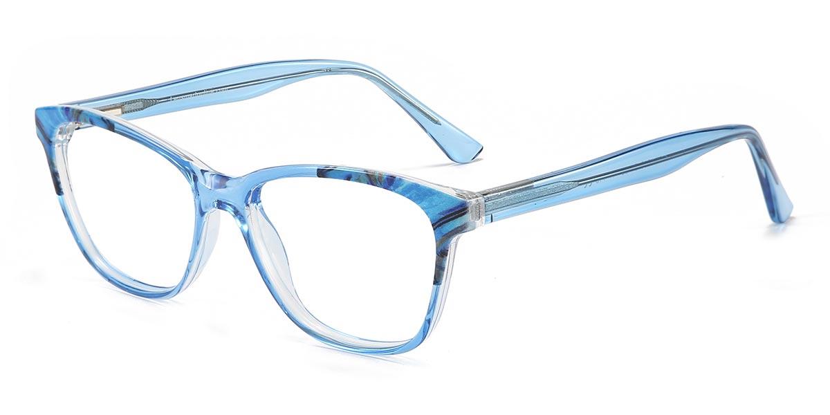 Blue Blue Stripes Garrett - Rectangle Glasses