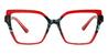 Red Blue Tortoiseshell Nathaniel - Square Glasses
