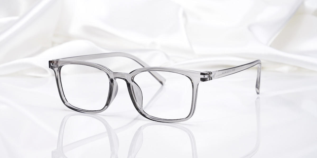 Light Grey Axel - Rectangle Glasses