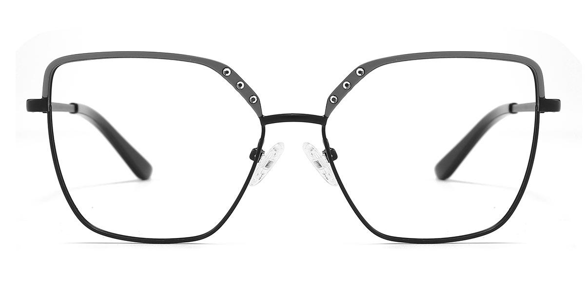 Black Grey Madeline - Square Glasses