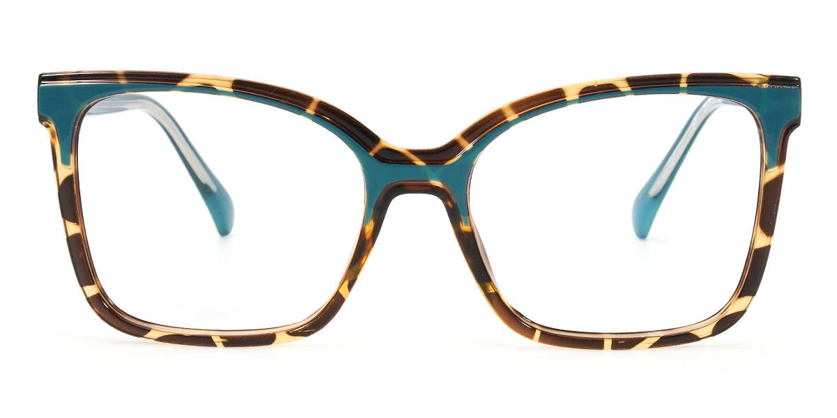 Teal Tortoiseshell Davina - Square Glasses