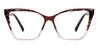 Brown Brown Spots Gabrielle - Cat Eye Glasses