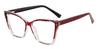 Red Brown Spots Gabrielle - Cat Eye Glasses