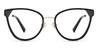Black Aubree - Oval Glasses