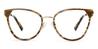 Brown Stripe Aubree - Oval Glasses