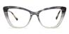 Gray Stripes Samantha - Cat Eye Glasses