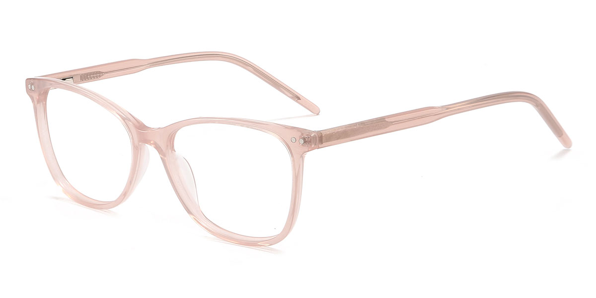 Grant - Rectangle Pink Glasses For Men & Women