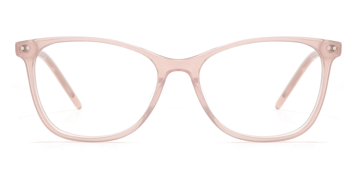 Grant - Rectangle Pink Glasses For Men & Women