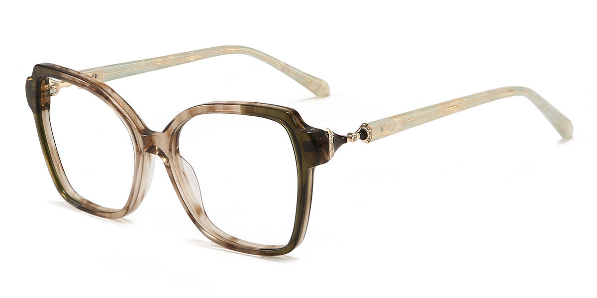 Tawny Stripe Charles - Square Glasses