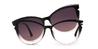 Black Light Pink Joseph - Cat Eye Clip-On Sunglasses