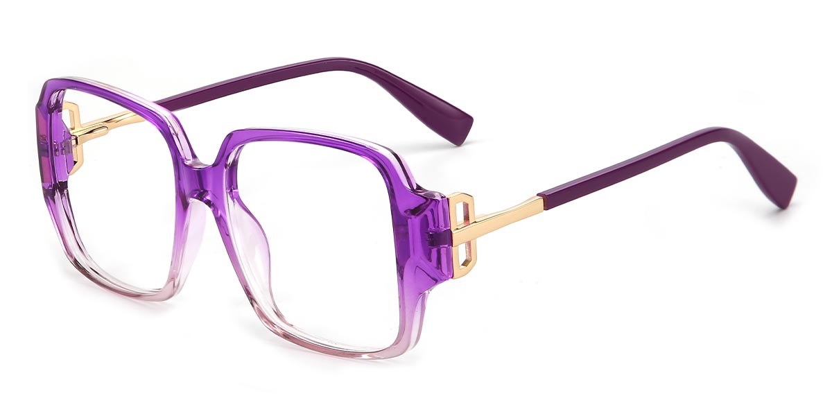 Gradient Purple Sally - Square Glasses