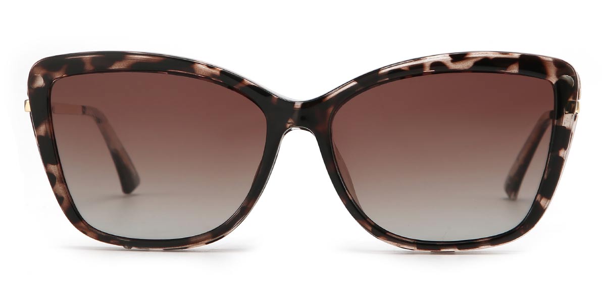 Marrón Carey Zoe - Cat Eye Clip-On Sunglasses