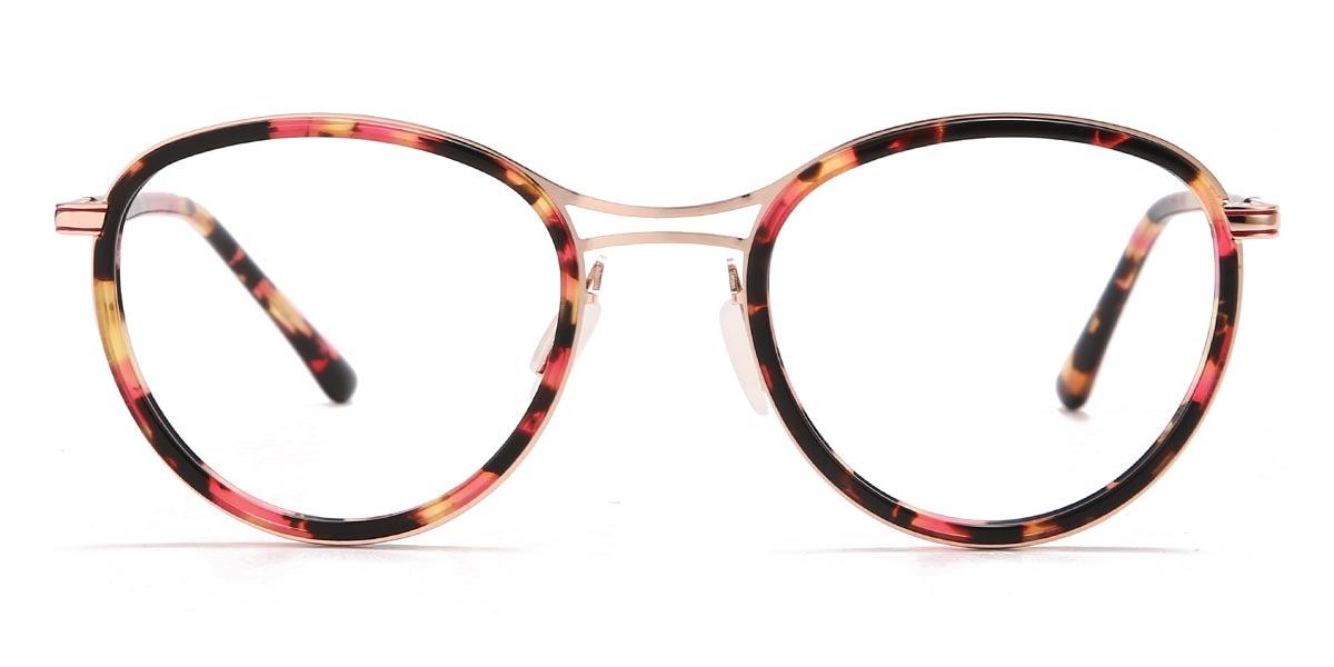 Red Spots Emilee - Round Glasses