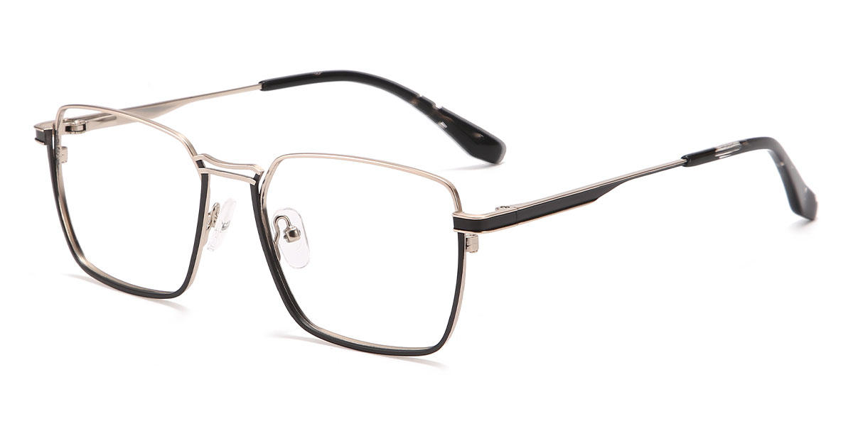 Black Gold Andrew - Rectangle Glasses