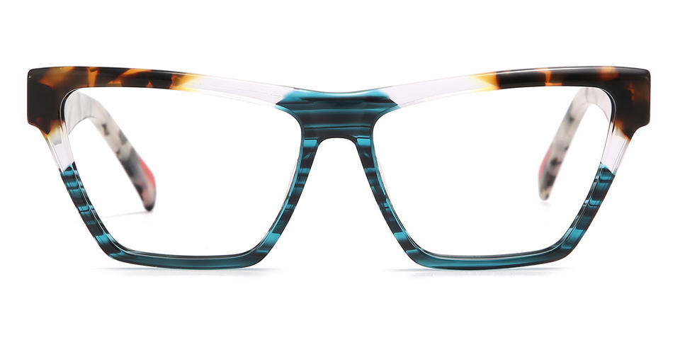 Blue Stripes Meredith - Rectangle Glasses