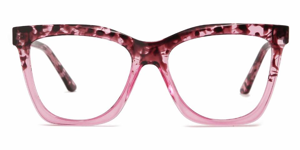 Pink Pink Tortoiseshell Mariah - Square Glasses