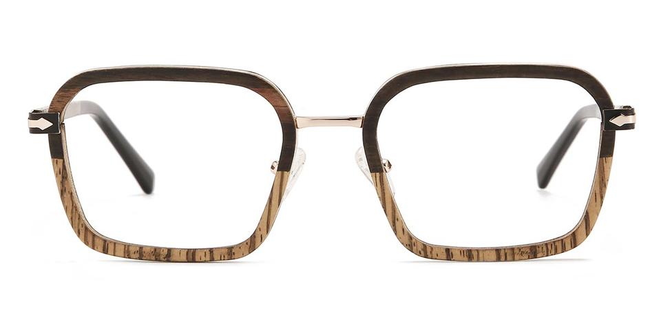 Ebony Zebrano John - Rectangle Glasses