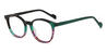 Black Green Red Tortoiseshell Kassidy - Oval Glasses