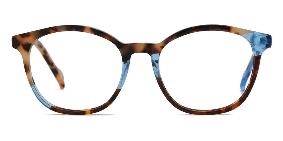 Tortoiseshell Blue Kassidy - Oval Glasses