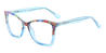 Light Blue Lyla - Square Glasses