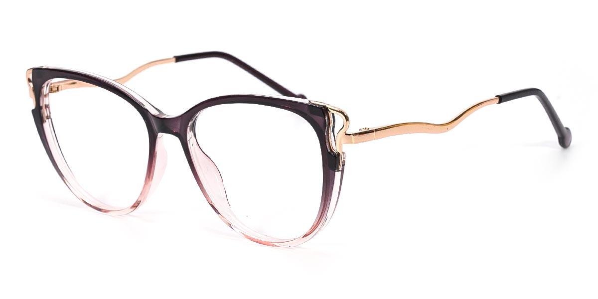 Black Purple Odette - Cat Eye Glasses