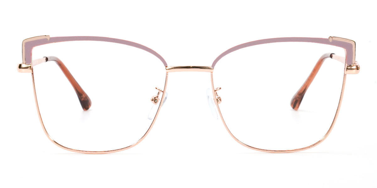 Gold Cameo Brown Carley - Square Glasses